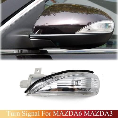CAPQX Rearview Mirror LED Reflector Lamp Turn Signal Blink Light For MAZDA 6 Mazda6 GH 2008-2015 MAZDA 3 BL 2008-2014