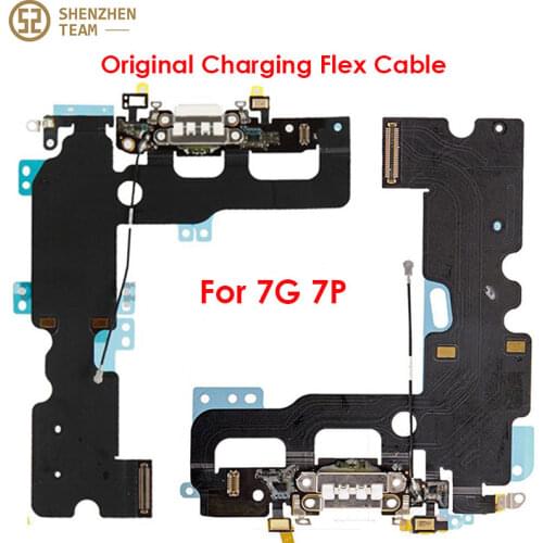 SZteam 1-10pcs/lot ORIGINAL charging flex for iPhone 7 7G 7P charger flex original pulled Mic Charging Flex Cable for 7 7P