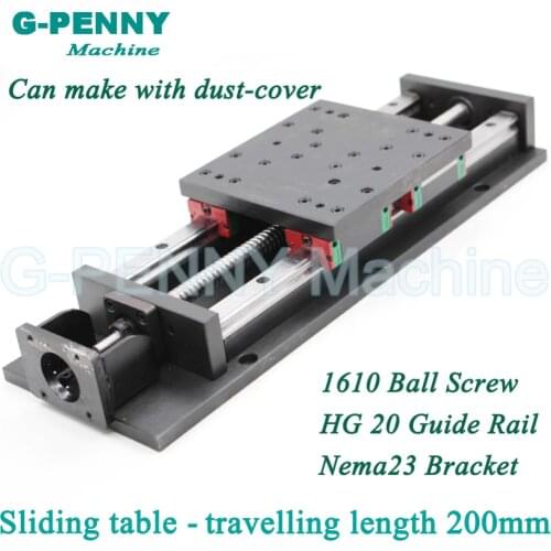 Heavy Type CNC Z Axis sliding table traveling Motion length 200mm HG20 Linear Guide Rail linear motion Ball Screw 1610 /1605