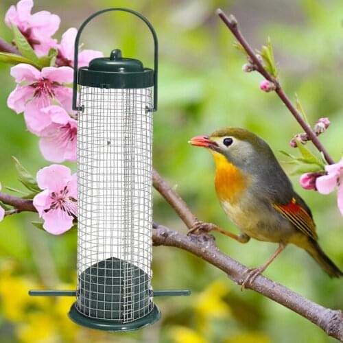 Green Bird Feeder Plastic Hanging Bird Food Container Outdoor Waterproof Bird Feeder Pet Supplies Garden Decoration