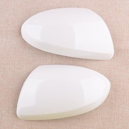 1 Pair Car White Exterior Front Left Right Side Wing Rear View Mirror Cover Cap Accessories Fit for Mazda 3 2010 2011 2012 2013
