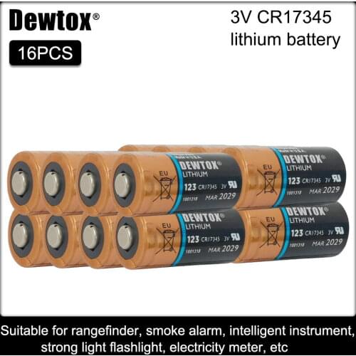 16pcs NEW Original Duracell Lithium battery 3v 1550mah CR123 CR 123A CR17345 16340 cr123a dry primary battery for camera meter