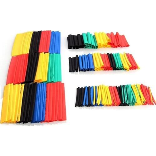 164pcs Set Polyolefin Shrinking Assorted Heat Shrink Tube Wire Cable Insulated Sleeving Tubing Set GQ