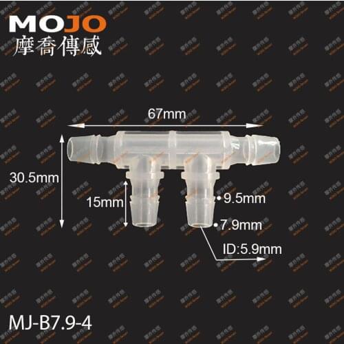 2020 (1000pcs/Lots) MJ-B7.9-4 8mm four way pipe joint multiple pass pipe connectors