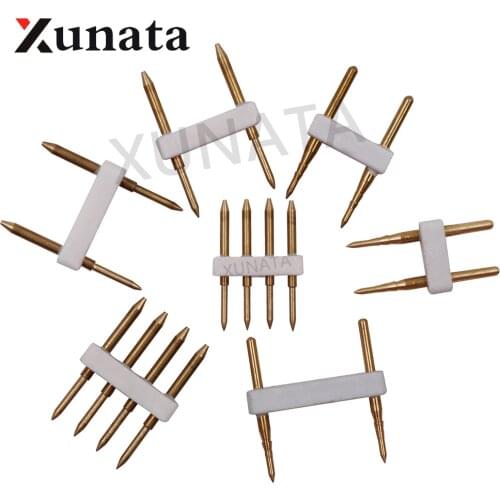 5pcs 2pin 6mm 8mm 10mm 12mm 15mm Single Color connector 4pin 8mm 10mm RGB connector for 110V 220V LED Strip