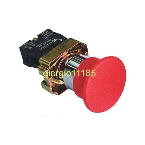 5pcs 1 NC Mushroom Push button Switch N/C Red XB2-BC42
