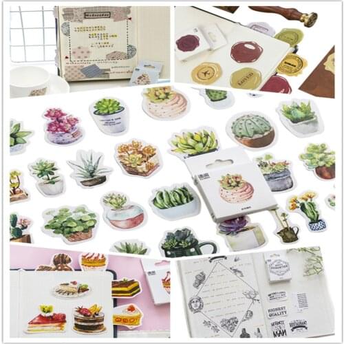 50pcs/box kawaii Black&White English Seal Mini Paper Label Stickers Diary Stickers Scrapbooking Decorative DIY Stationery