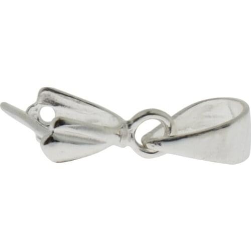 925 Sterling Silver Clasps Pinch Clip Bail Pendant Connector for DIY Jewelry
