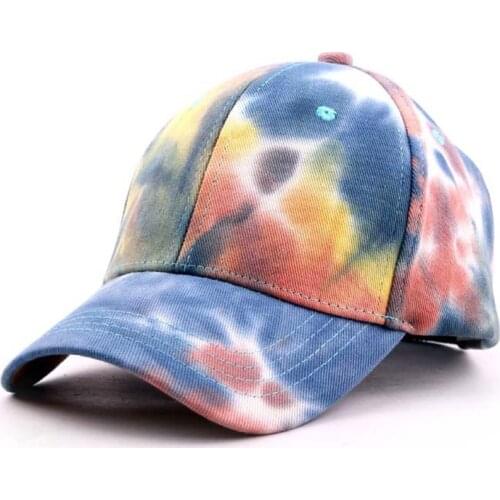 New Tie Dye Baseball Cap Spring Summer Men Women Trend Lovers Colorful Snap Back Hat sun Outdoor Adjustable Sun Graffiti Bone