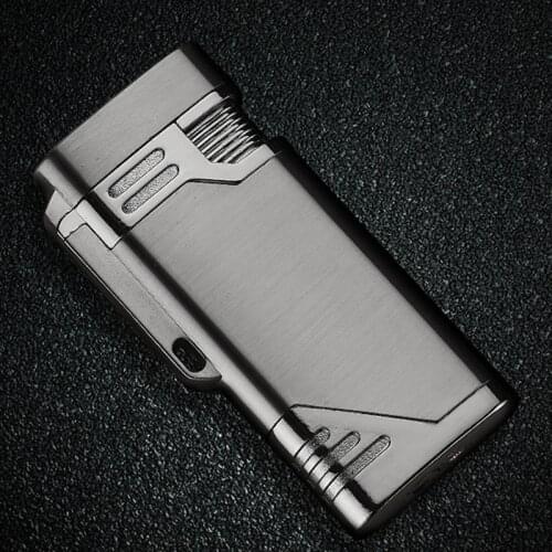 Boutique Keychain Torch Turb Jet Butane 2 Blue Fire Tube Cigarette cigar pipe Inflatable gas Lighter Accessories