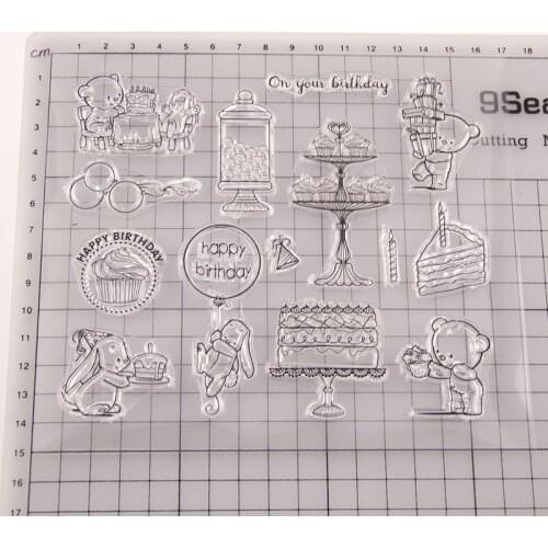 Birthday Decorations Clear Stamp Transparent For Scrapbooking DIY Card Handmade Kid Funny Seal Stencil Poster Making Postercard