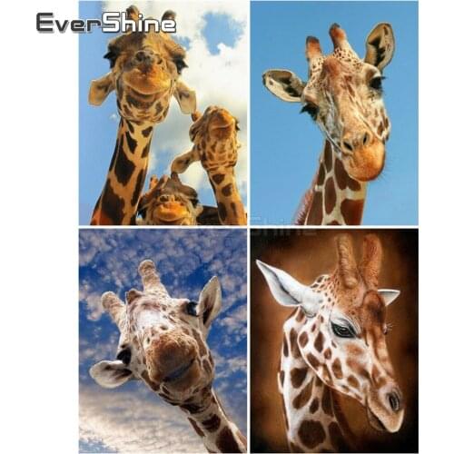 EverShine Diamond Painting Giraffe 5D Full Square Diamond Embroidery Animals Cross Stitch Bead Picture Kits Handwork Home Decor