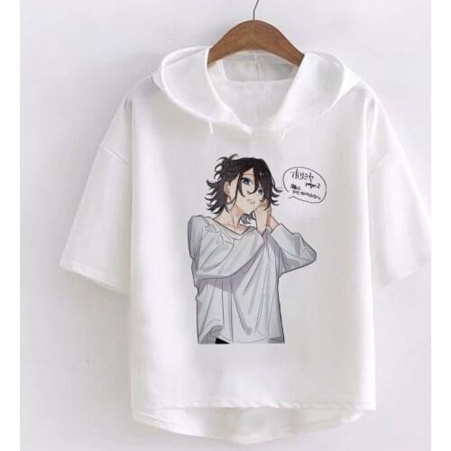 Summer Streetwear Japanese Horimiya Kun Anime Graphic T Shirt Women Kawaii Casual Tshirt Female Short Sleeve Hooded O-neck Tops