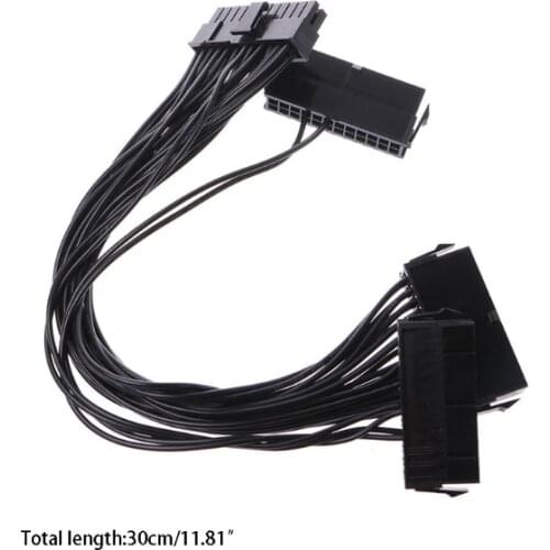 H7JF 24Pin 20+4Pin Triple PSU Power Supply Adapter Cable 18AWG Wire For Mining