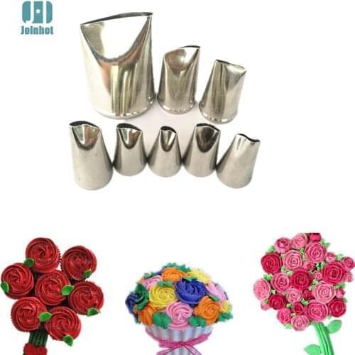 8 pcs rose Flower Icing piping nozzle Set Pastry Cookie Maker Cream Cupcake Decoration Tips Sugar Craft Cake Decorating Tools