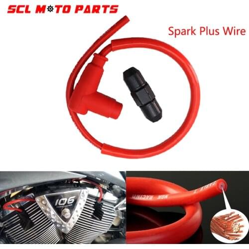 Alconstar-Motocycle Ignition Coil For NGK Spark Plug Iridium Power Cable Wires Cap Cover For Off-road Motocross Dirt Bike