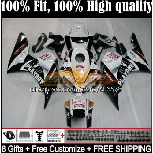 Injection Body For HONDA CBR 1000 RR CC CBR 1000RR 1000CC 49CL.9 CBR1000RR 06 07 CBR1000 RR 2006 2007 OEM Fairing white black