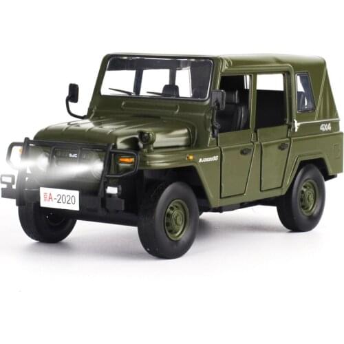 1:28 Model Car Boy Sound Light Toy Car Childrens Toy Gift Collection With Acousto-optic Return Force Jeep BJ2020 212