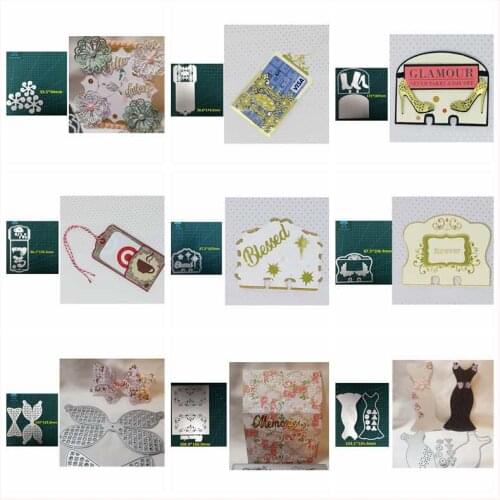 Card Set 3D Box High Heels Dress Cutting Dies Scrapbooking For Card Album Embossing Crafts Stencil Making New 2019