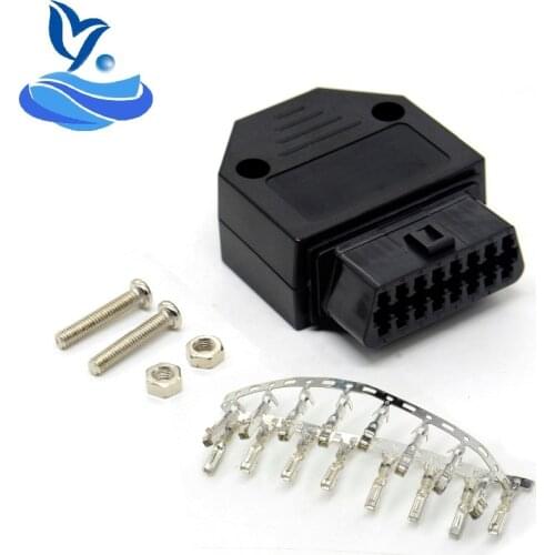 Universal OBD2 16Pin Fmale Connector Adaptor Car Diagnostic Tool J1962F ELM327 OBD Male Connect
