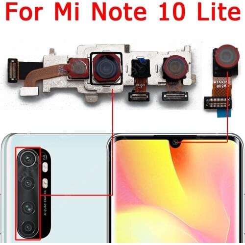 Original Front Rear View Back Camera For Xiaomi Mi Note 10 Lite Note10 Main Frontal Selfie Camera Module Replacement Spare Parts