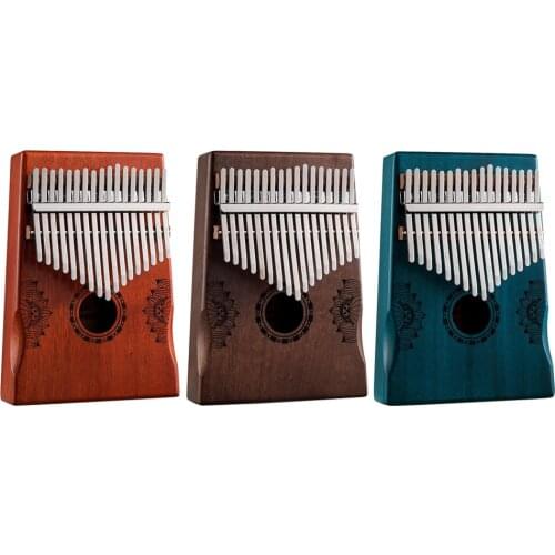 Portable 17-tone Wooden Kalimba Thumb Piano 17-key Wooden Thumb Piano Musical Instrument for Children Adults Beginner