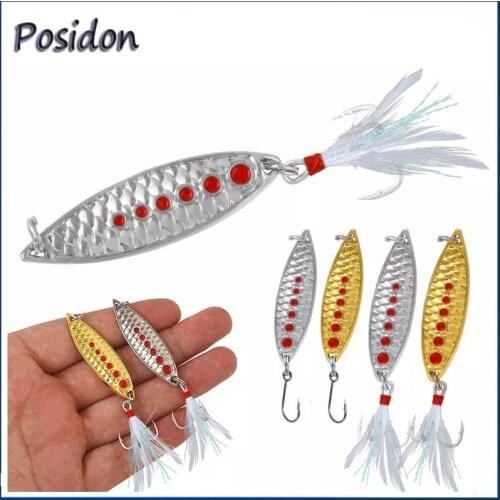Posidon 5g/7g/10g/15g/20g Metal JIgging Lures Spinner Hard Metal Jig Bait Fishing Jig Lure Sinking Artificial Bait Spinner Pesco