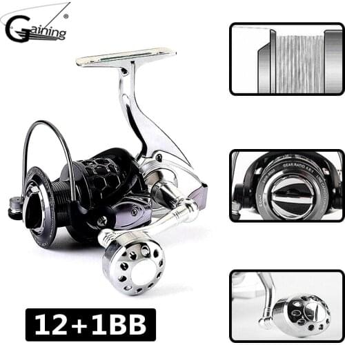 Gaining 12+1BB 5.2:1 Spinning Fishing Reel Saltwater Fishing Reel Wheel Carp Fishing Saltwater Reel