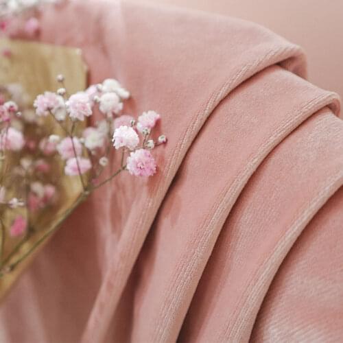 Nordic Curtains for Livingdining Room Bedroomt DirtyPink Curtain Luxury Velvet Light-Shielding Flannel Minimalist Curtain Fabric