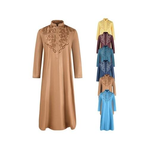 Solid Muslim Clothes Men Kaftan Jubba Thobe Saudi Arabic Thobe Kaftan Dress Men Islamic Arab Kaftan short Sleeve Robe 3XL