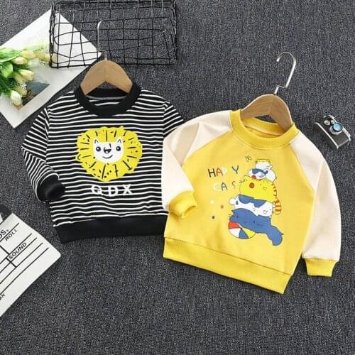 Spring Baby Boy Clothes Sweatshirt Girl Hoodies Fall Kids Cartoon Pullovers Toddler Boys Sweatshirt Teenage Girls T Shirts Tops