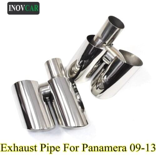 L & R GTS Exhaust Double Pipe For Porsche Panamera 2009-2013 Stainless Steel Car Muffler Back Exhausts System