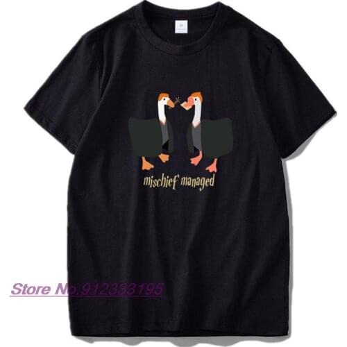 Mischief Managed T Shirt Untitled Goose Video Game Book Parody Weasley Twins 100% Cotton Funny Tee Tops