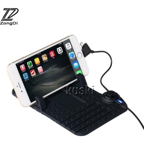 ZD 1pc For Ford Focus 2 3 Fiesta Mondeo Ranger Kuga Seat Leon Ibiza Lexus Car Charger Phone Holder Anti-Slip Mat Dashboard Mount
