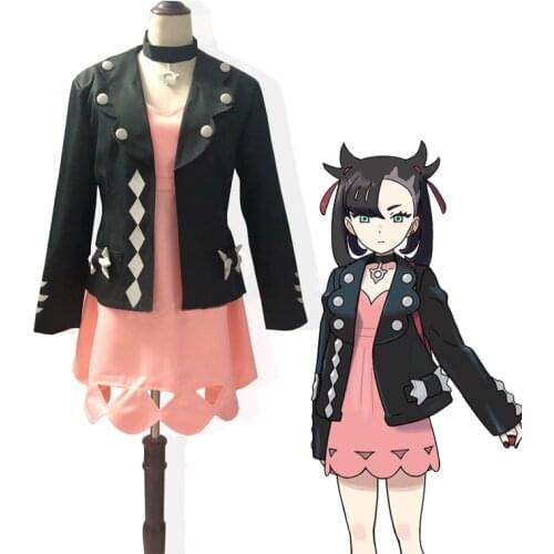 Anime Game Pokemon Sword Shield Marnie cosplay costume women girls dress custom-made