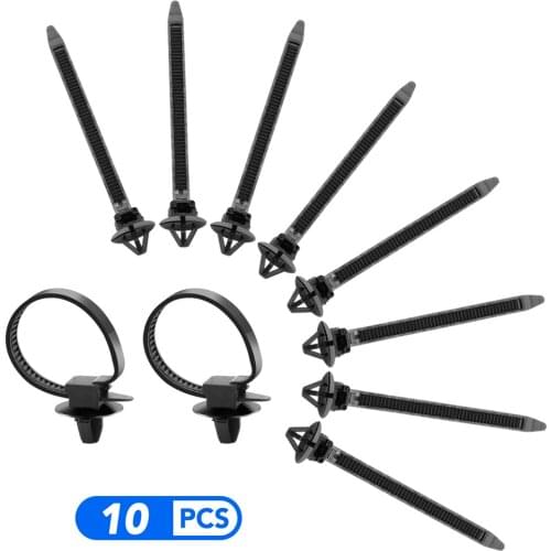 10PCS Car Cable Fastening Ties Auto Fasteners For dodge caliber ram 1500 caravan charger journey Neon Dart Viper