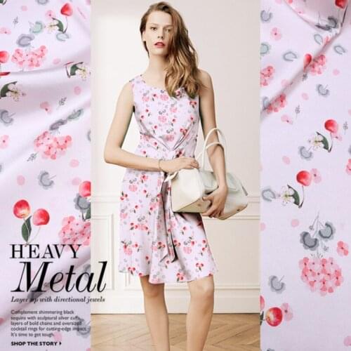 100% Natural Printing Stretch Satin Silk Fabric Mulberry Breathable Comfortable Dress Diy Fabrics Home Textile Cloth