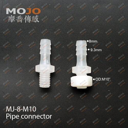 2020 (10pcs/Lots) MJ-8-M10 straight-through joint 8mm to M10 male thread connector pipe fitting