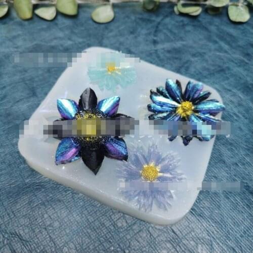 2020 New Transparent Silicone Mould Resin Decorative Craft DIY daisy Mold epoxy resin molds for jewelry