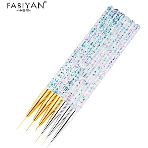 3Pcs/set 7/9/11/15 mm Nail Art Lines Grid Stripes Pen Flower Painting Drawing Lines Acrylic Pen DIY Tips Design Manicure Tools