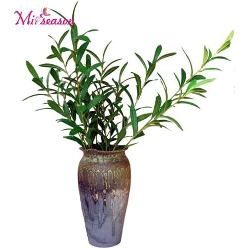 3 type Olive Tree Branches vivid artificial Green Olive leaves for home wedding decor fake flowers christmas deocorative plant