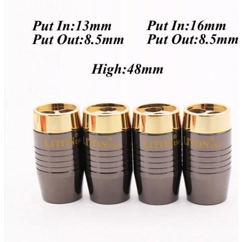 4Pcs Brass Carbon Fiber Pants Boot Y Splitter with audio speaker cable Splitter connector