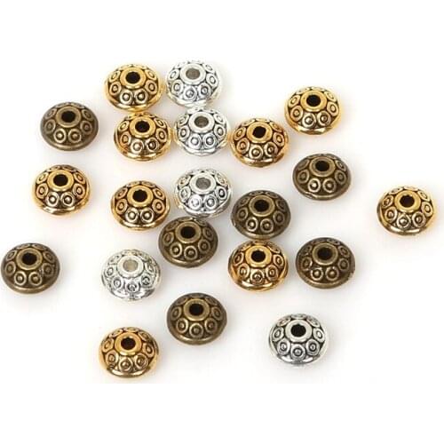 50 Pieces/Lot 6 mm Metal Spacer Bead Hand-made Materials Accessories Spacer For Jewelry Making