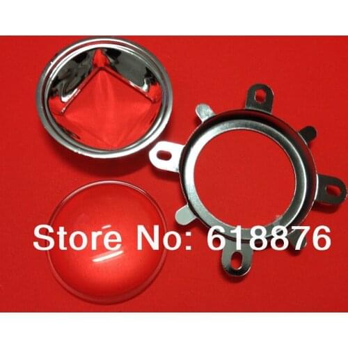 Free shipping5pcs 44mm Lens + Reflector Collimator + Fixed bracket For 20W 30W 50W 70W 100W 120w LED