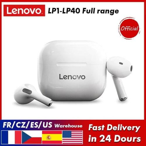 Lenovo TWS Earbuds Bluetooth 5.0 True Wireless Headphones Touch Control Sport Headset Lenovo LP1/LP2/LP3/LP6/LP7/LP11/LP12/LP40