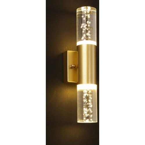 Bubble modern crystal wall lights European luxury modern minimalist living room bedroom bedside aisle TV wall lamp