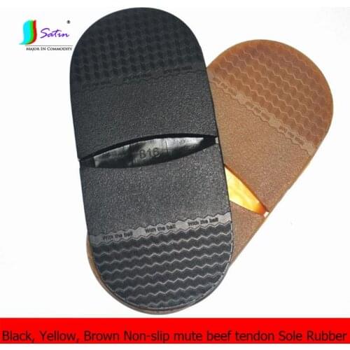 Black, Yellow, Brown Tailored Shoe Bottom Rubber, DIY Non-slip mute Heel repair Material beef tendon Sole Rubber S0027F