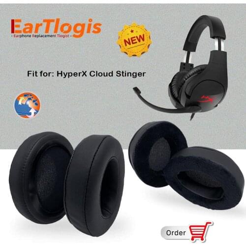EarTlogis Replacement Ear Pads for Kingston HyperX Cloud Stinger Headset Parts Earmuff Cover Cushion Cups pillow