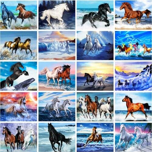 Evershine Diamond Painting Horse Rhinestone Pictures Full Square Diamond Embroidery Animals 5D DIY Mosaic Art Home Decoration