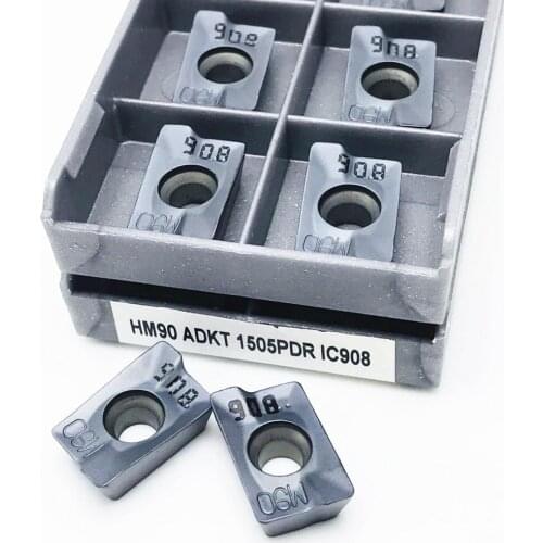 Milling insert HM90 ADKT1505 PDR IC908 CNC lathe parts tool ADKT 1505 turning tool carbide cutting insert ADKT turning tool